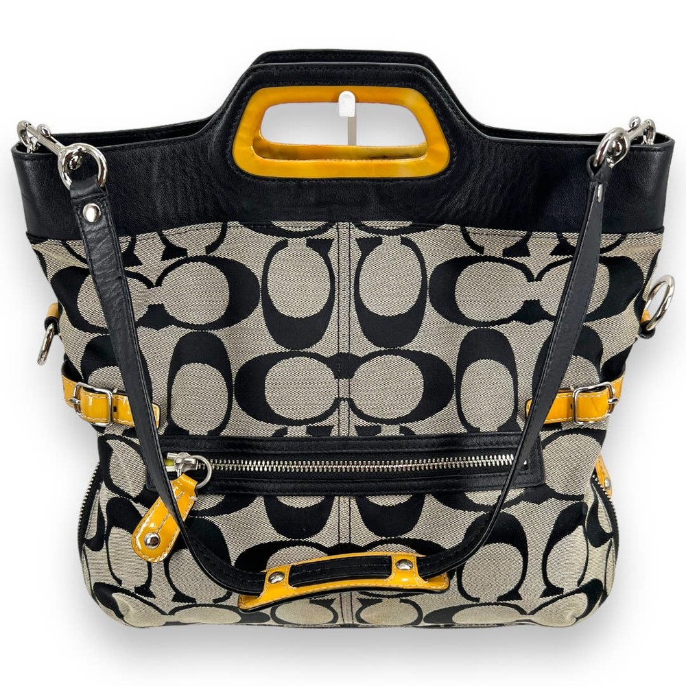 Coach Black and Yellow Shoulder Bag